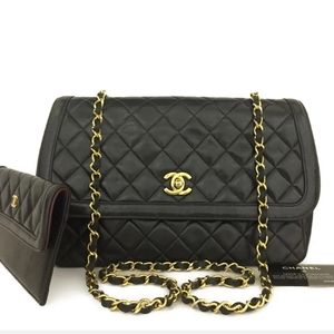 CHANEL Lambskin Crossbody Bag W/ Wallet